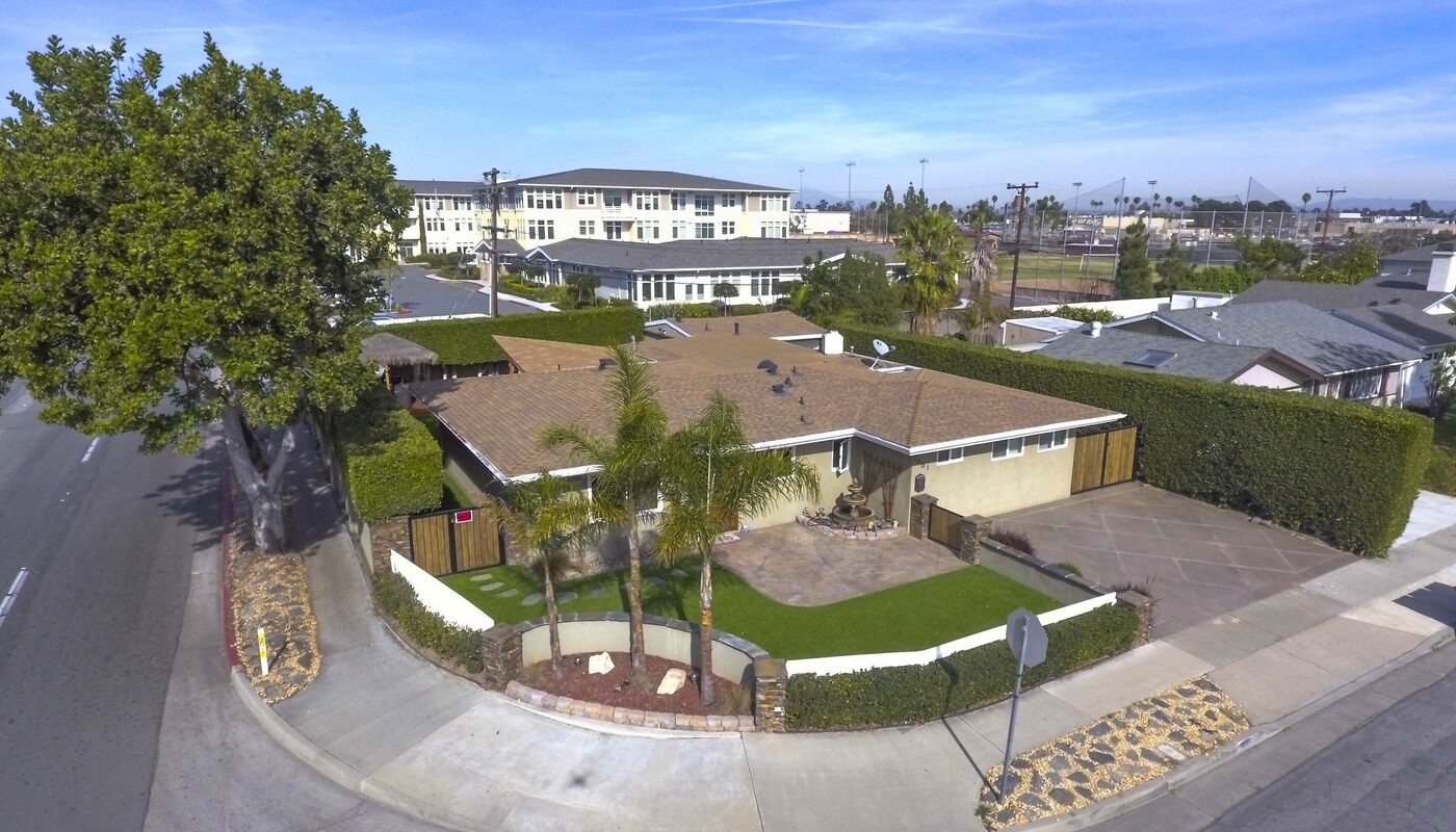 Residential home aerial photography Southern California